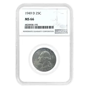 Default 1949-D Washington Silver Quarter 25C NGC MS 66