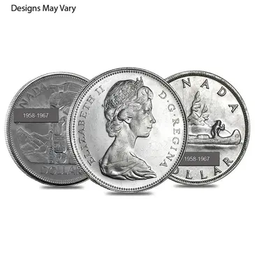 Default 1958-1967 Canada Silver Dollar Avg Circ (.800 Fine)