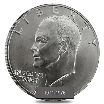 Default 1971-1976 40% Silver Eisenhower Dollar BU (Random Year)