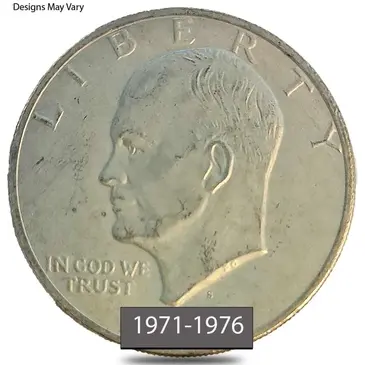 Default 1971-1976 Eisenhower Dollar 40% Silver Avg Circ (Random Year)