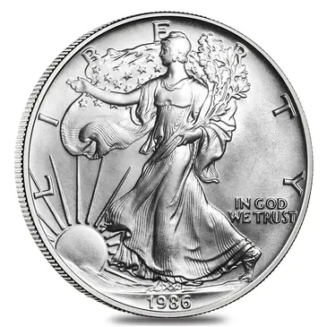 Default 1986 1 oz Silver American Eagle $1 Coin BU