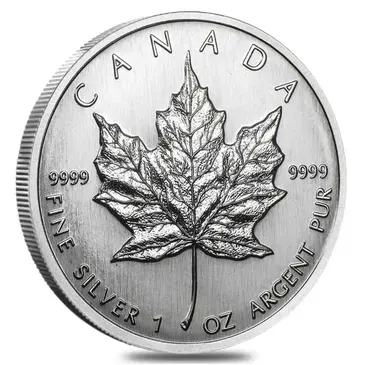 Default 1989 1 oz Silver Canadian Maple Leaf .9999 Fine $5 Coin BU (Sealed)