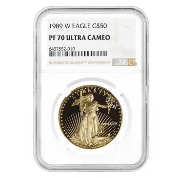 American 1989 W 1 oz $50 Proof Gold American Eagle NGC PF 70 UCAM