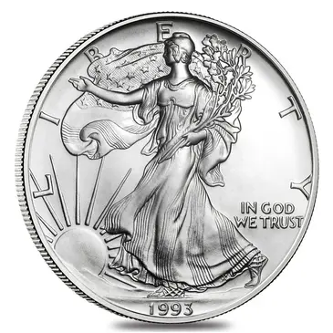 American 1993 1 oz Silver American Eagle $1 Coin BU