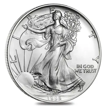 American 1995 1 oz Silver American Eagle $1 Coin BU