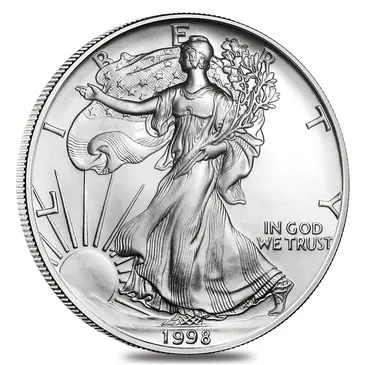 American 1998 1 oz Silver American Eagle $1 Coin BU