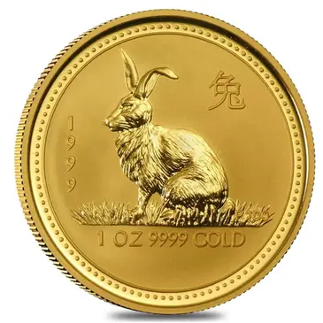 Default 1999 1 oz Gold Lunar Year of The Rabbit BU Australia Perth Mint (Series I)