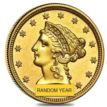 Default $2.5 Gold Quarter Eagle Liberty Head - Almost Uncirculated AU (Random Year)