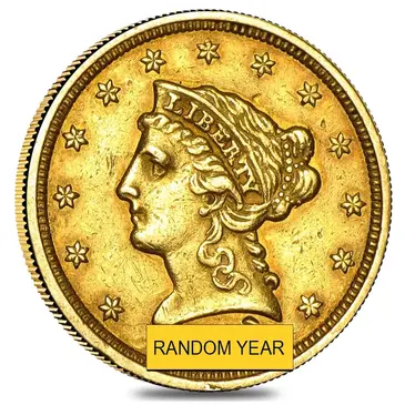 American $2.5 Gold Quarter Eagle Liberty Head - Ex Jewelry (Random Year)