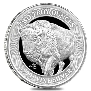 Default 2 oz MintID Buffalo Silver Round .999+ Fine (NFC Scan Authentication)