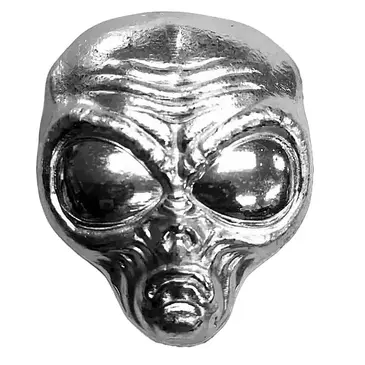 Default 2 oz Monarch Precious Metals Alien Head Silver Bar .999 Fine