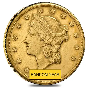 American $20 Gold Double Eagle Liberty Head - Polished or Cleaned (Random Year)