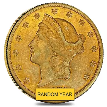 American $20 Gold Double Eagle Liberty Head - Very Fine VF (Random Year)