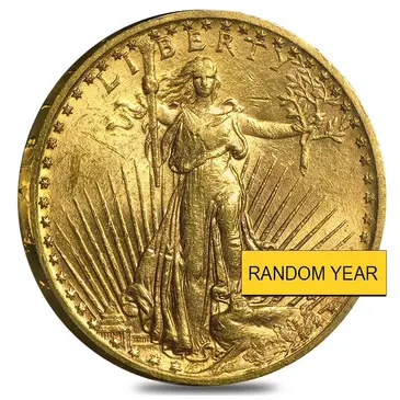 American $20 Gold Double Eagle Saint Gaudens - Brilliant Uncirculated BU (Random Year)