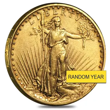 American $20 Gold Double Eagle Saint Gaudens - Extra Fine XF (Random Year)