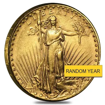 American $20 Gold Double Eagle Saint Gaudens - Polished or Cleaned (Random Year)