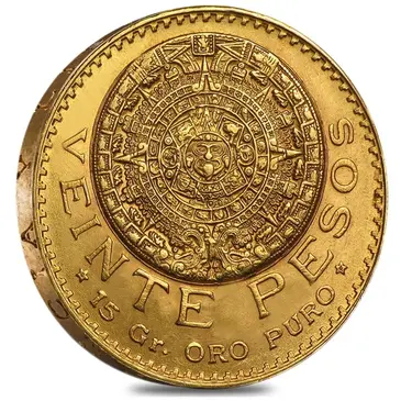 Mexican 20 Pesos Mexican Gold Coin AU/BU (Random Year)