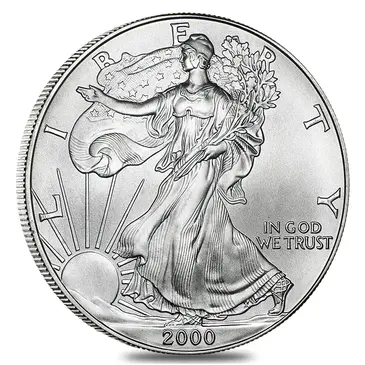 Default 2000 1 oz Silver American Eagle $1 Coin BU