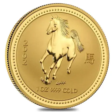 Default 2002 1 oz Gold Lunar Year of The Horse BU Australia Perth Mint (Series I)