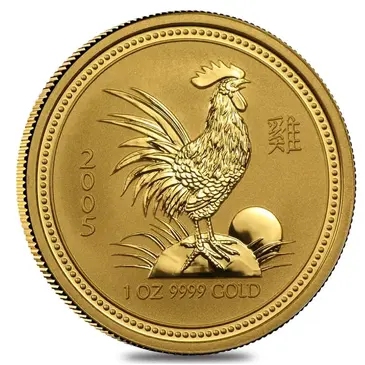 Default 2005 1 oz Gold Lunar Year of The Rooster BU Australia Perth Mint (Series I)