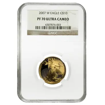 American 2007 W 1/4 oz $10 Proof Gold American Eagle NGC PF 70 UCAM