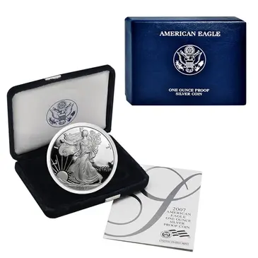 Default 2007-W 1 oz Proof Silver American Eagle (w/Box & COA)