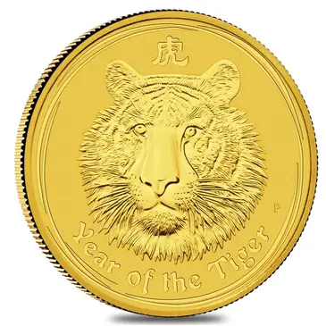 Default 2010 1 oz Gold Lunar Year of The Tiger BU Australia Perth Mint In Cap