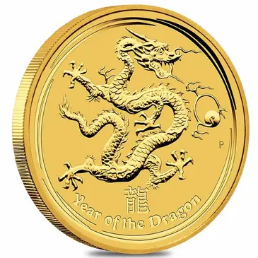 Default 2012 1 oz Gold Lunar Year of The Dragon BU Australia Perth Mint In Cap