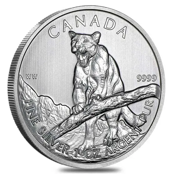 Default 2012 1 oz Silver Canadian Cougar - Wildlife Series