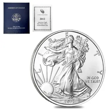Default 2012-W 1 oz Burnished Silver American Eagle (w/Box & COA)