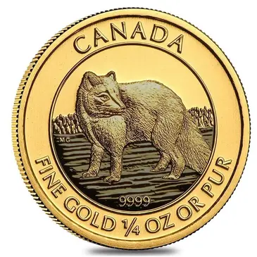 Default 2014 1/4 oz $10 Canadian Gold Arctic Fox .9999 Fine BU (Sealed)