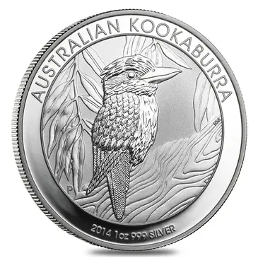 Australian 2014 1 oz Australian Silver Kookaburra Coin BU In Cap