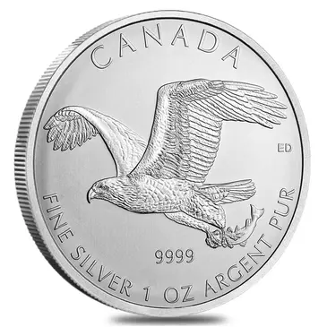 Default 2014 1 oz Silver Canadian Bald Eagle - Birds of Prey Series BU