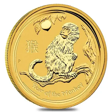 Default 2016 1/10 oz Gold Lunar Year of The Monkey BU Australia Perth Mint In Cap