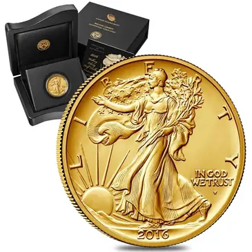 American 2016 1/2 oz Walking Liberty Centennial Gold Coin 1916-2016 100th Anniversary (W/Box & COA)