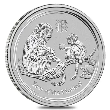 Australian 2016 1 oz Silver Lunar Year of The Monkey BU Australian Perth Mint In Cap