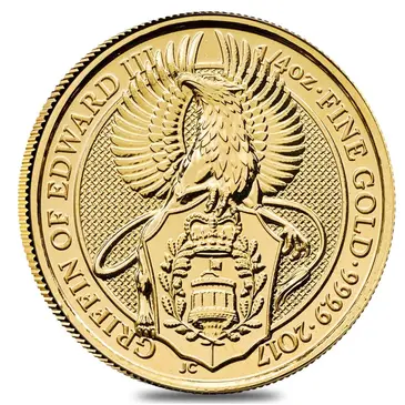 British 2017 Great Britain 1/4 oz Gold Queen's Beasts (Griffin) Coin .9999 Fine BU