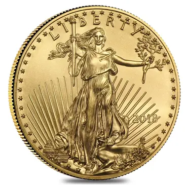 American 2018 1/4 oz Gold American Eagle $10 Coin BU
