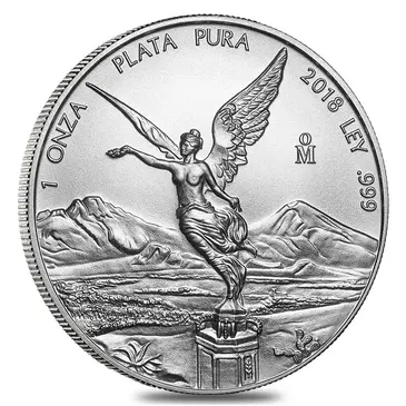 Mexican 2018 1 oz Mexican Silver Libertad Coin .999 Fine BU