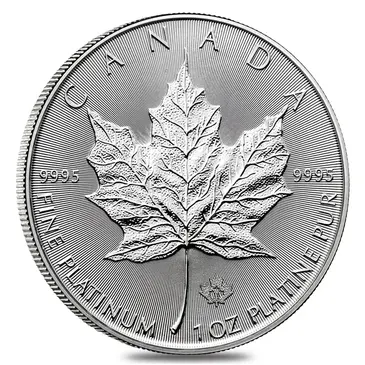 Canadian 2018 1 oz Platinum Canadian Maple Leaf Coin $50 .9995 Fine BU