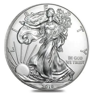American 2018 1 oz Silver American Eagle $1 Coin BU