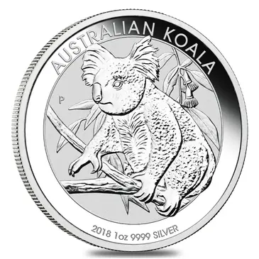 Australian 2018 1 oz Silver Australian Koala Perth Mint .9999 Fine BU In Cap