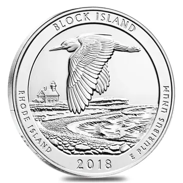 Default 2018 5 oz Silver America the Beautiful ATB Rhode Island Block Island National Wildlife Refuge Coin