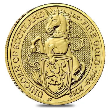 British 2018 Great Britain 1 oz Gold Queen's Beasts (Unicorn of Scotland) Coin .9999 Fine BU