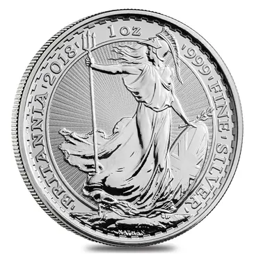 British 2018 Great Britain 1 oz Silver Britannia Coin .999 Fine BU