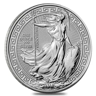 British 2018 Great Britain 1 oz Silver Britannia Oriental Border Coin .999 Fine BU