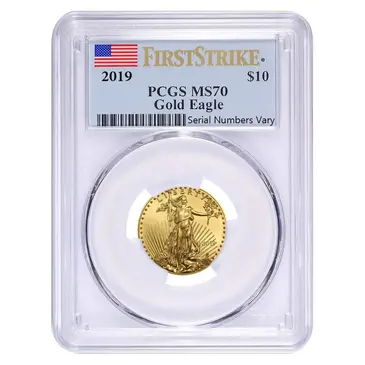 American 2019 1/4 oz Gold American Eagle PCGS MS 70 First Strike