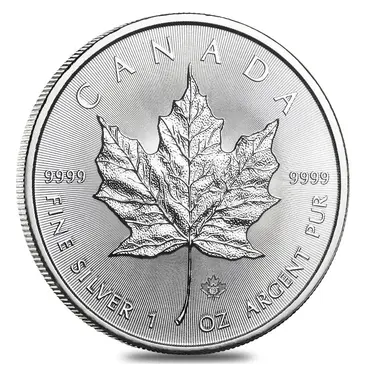 Canadian 2019 1 oz Canadian Silver Maple Leaf .9999 Fine $5 Coin BU