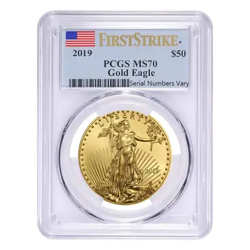 American 2019 1 oz Gold American Eagle PCGS MS 70 First Strike