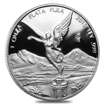 Mexican 2019 1 oz Mexican Silver Libertad Coin .999 Fine Proof (In Cap)